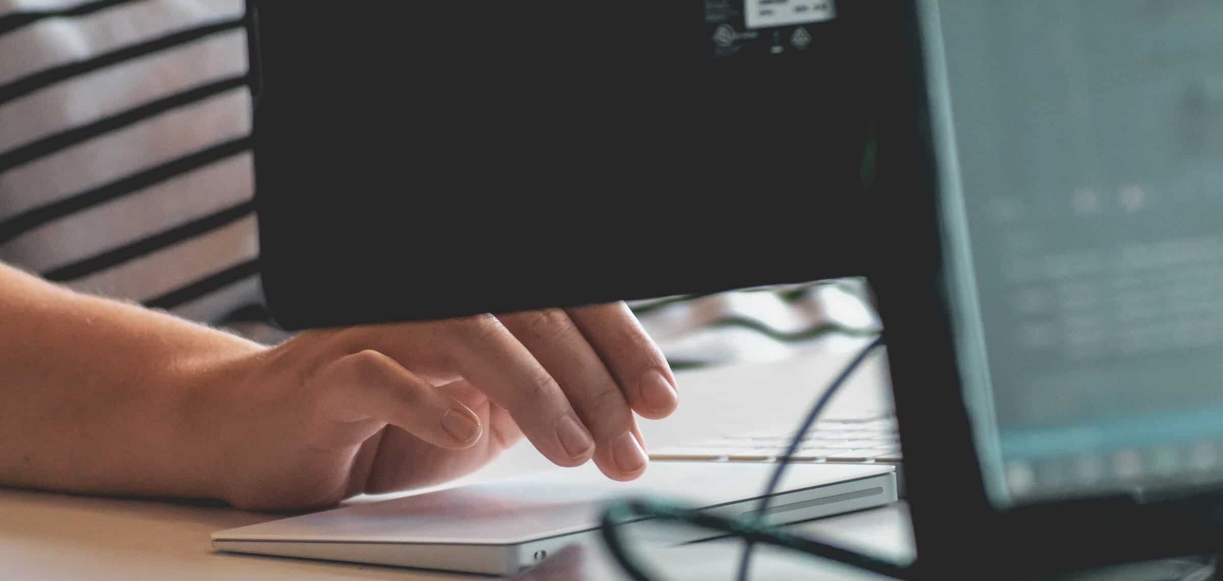 a person is working on a computer 